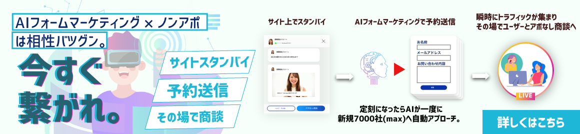 更にAIフォームマーケティングと組み合わせて使う事により効果を最大化できます